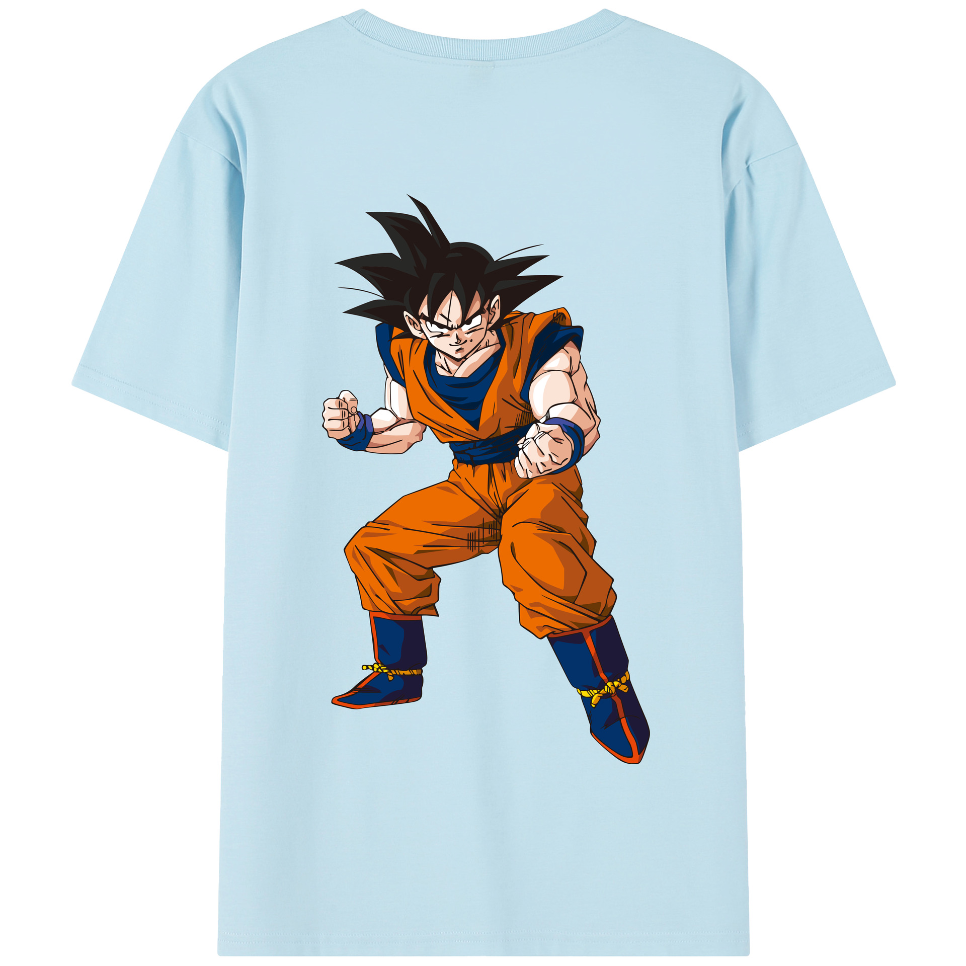（画像用） ドラゴンボール 孫悟空（そん ごくう）Son Goku カカロット DRAGON BALL Kakarotto 綿100％半袖Tシャツ（背面プリント）